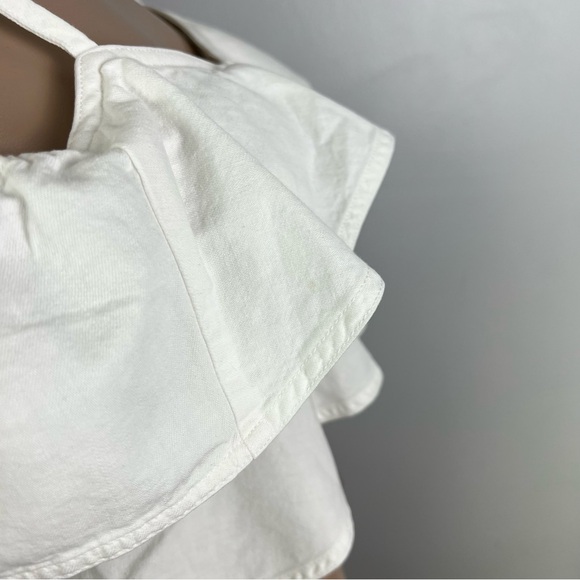 ISABEL MARANT ETOILE REVOLVE WHITE COLD-SHOULDER CROP TOP - Picture 8 of 13